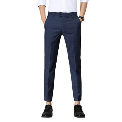 Herren Anzughose Slim Fit mit feiner Struktur
