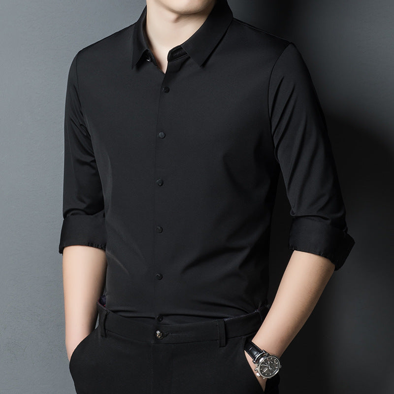 Herren Hemd Elegant Langarm Moderner Schnitt