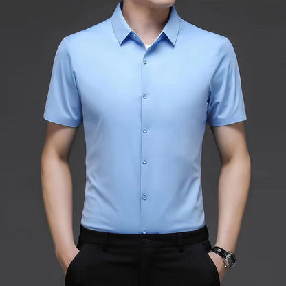 Herren Kurzarmhemd Elegante Baumwolle Modern