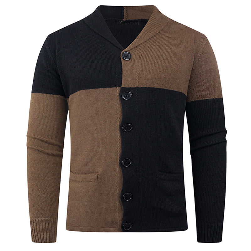 Herren Strickjacke Modern Zopfmuster Mit Taschen