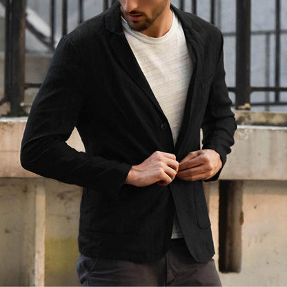 Leinenblazer Herren Lässig Sommer Modern - BerlinGlamour