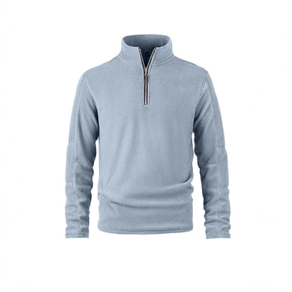 Herren Fleece-Pullover Hochkragen Warm Reißverschluss