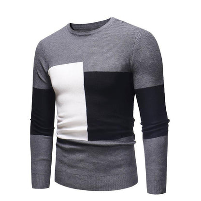 Herren Pullover Modernes Blockmuster Designer Style