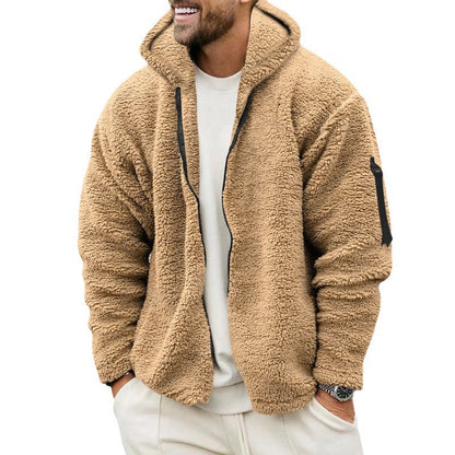 Herren Fleecejacke Kapuze Warm Wasserabweisend
