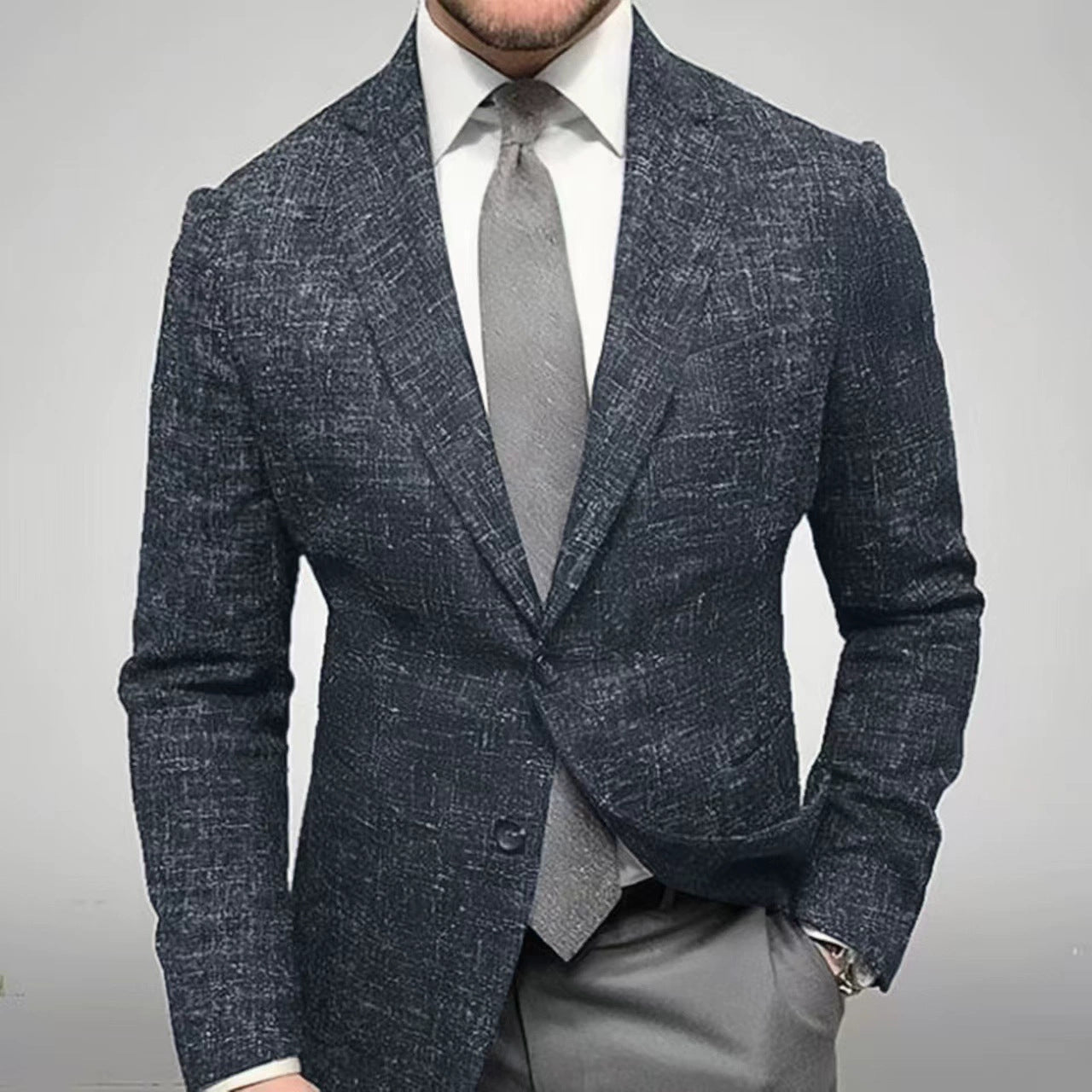 Herren Blazer Kariert Modern Elegant Tragekomfort