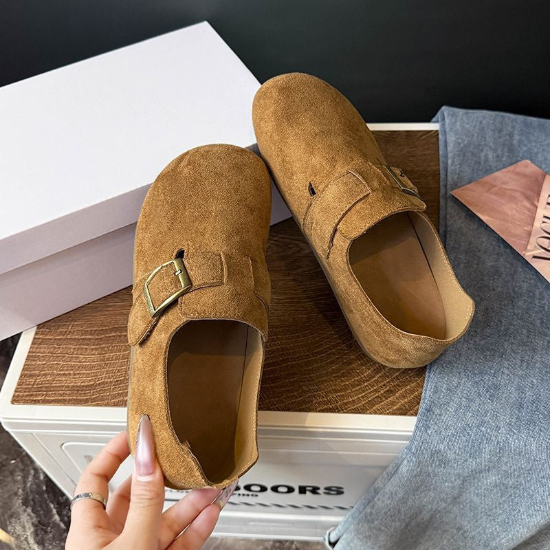 Damen Slipper Wildleder Komfort Schuhe Heidi Stil - BerlinGlamour
