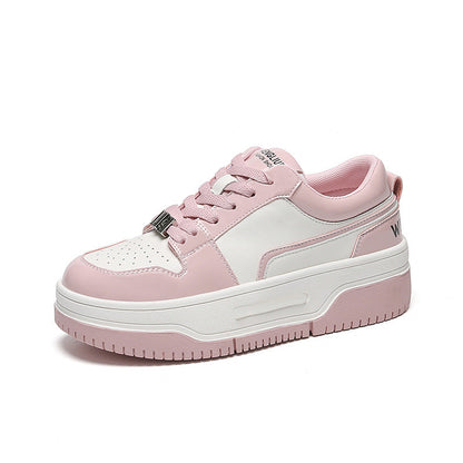 Damen Sneaker Chunky Sportlich Bequem Weiss