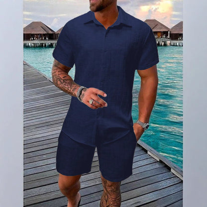 Herren Freizeitanzug Strukturiert Modern Sommer