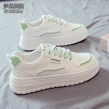 Damen Sneaker dickes Laufsohle Atmungsaktiv Sportlich