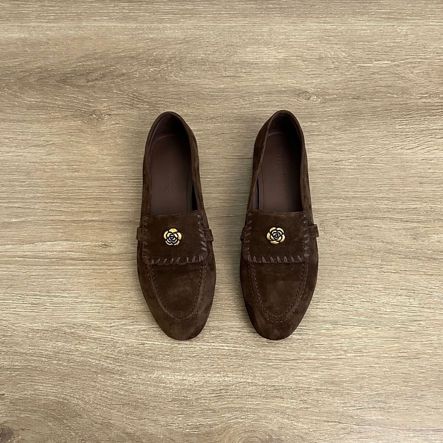 Damen Mokassins Blumen Verzierung Elegante Schuhe