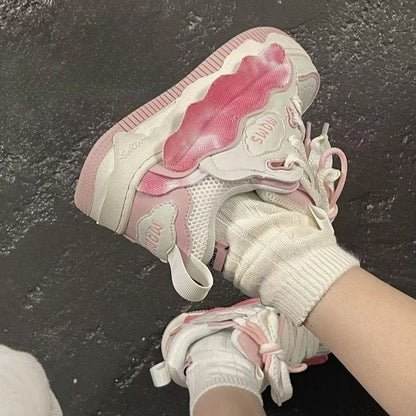 Damen Sneaker Chunky Trendschuhe Sportlich Stil