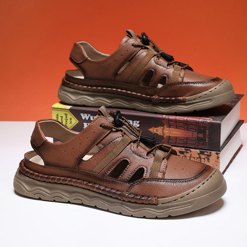 Herren Sandalen mit Verstellbarem Riemen Bequem Sommer