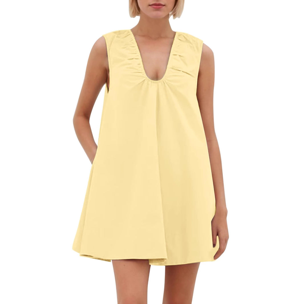 Sommerkleid Damen Lässig Rüschenkleid Kurz