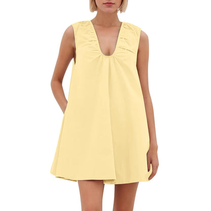 Sommerkleid Damen Lässig Rüschenkleid Kurz