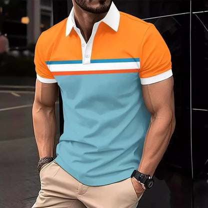 Herren Poloshirt Modern mit Streifen Design Slim Fit