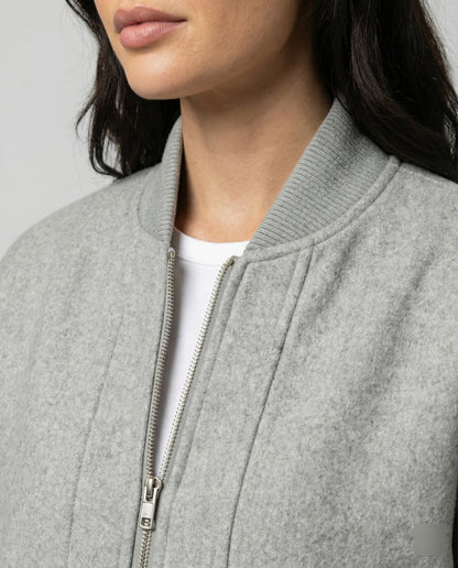 Damen Oversized Wolljacke Stehkragen Gerippter Saum Großmaß Damenjacke