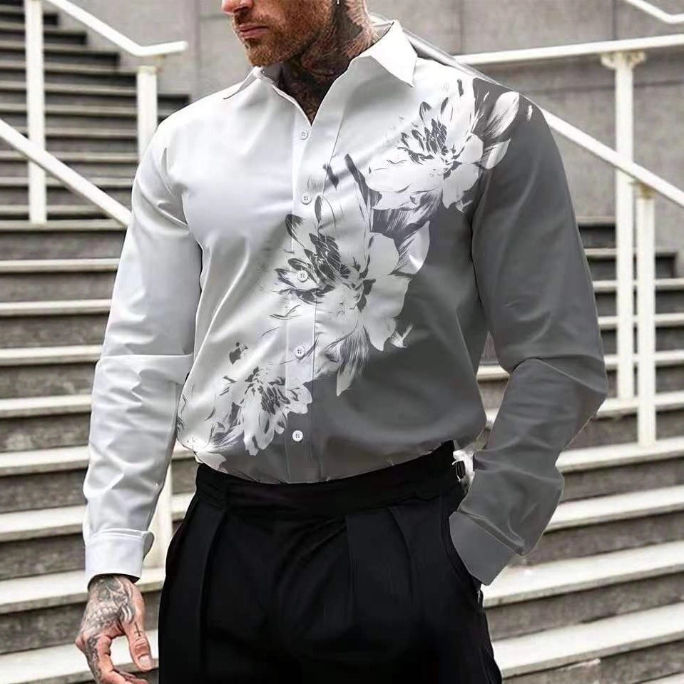 Herren Bluse Floral Modern Berlin Stil