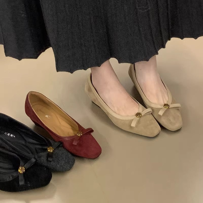 Damen Ballerinas Elegant Schleife Damenschuhe - BerlinGlamour