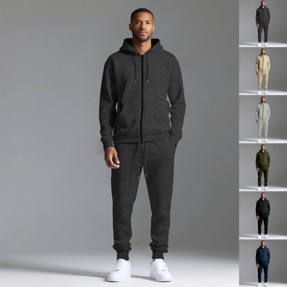 Herren Freizeitanzug Kapuze Taschen Sportlich Bequem
