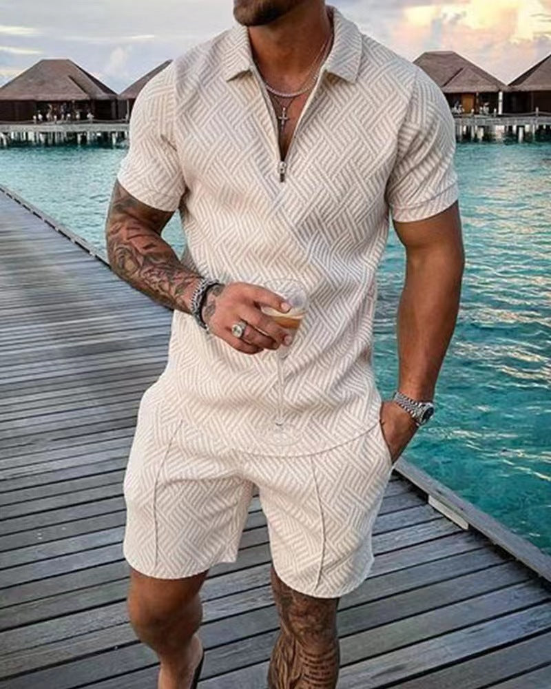 Herren Overall Kurzarm Modern Reißverschluss Berlin Stil
