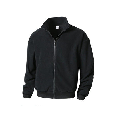 Herren Fleecejacke Warm mit Hochkragen und Reißverschluss