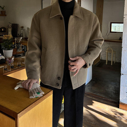 Herren Jacke Casual Modern mit Taschen Grüne Stadt Stil