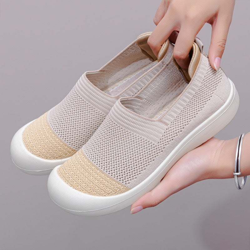 Damen Sneaker Slip-On atmungsaktiv Elastisch Bequem - BerlinGlamour