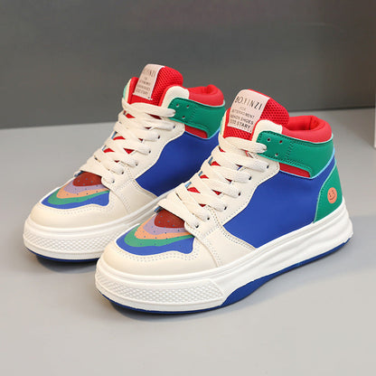 Damen Sneaker High-Top Modisch Bunt Atmungsaktiv