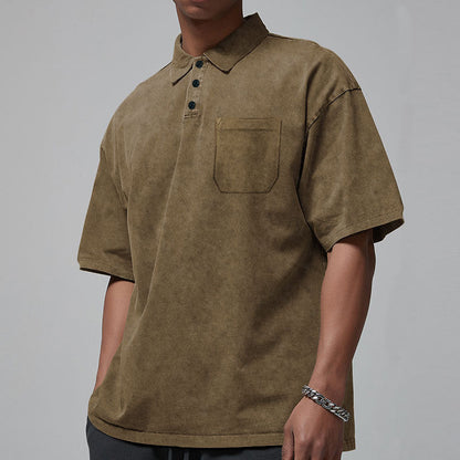 Herren Poloshirt lässig mit Brusttasche Modern Style