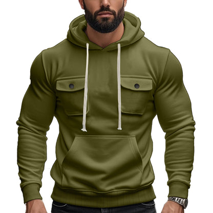 Herren Kapuzenpullover Modern mit Pattentaschen und Cool Design