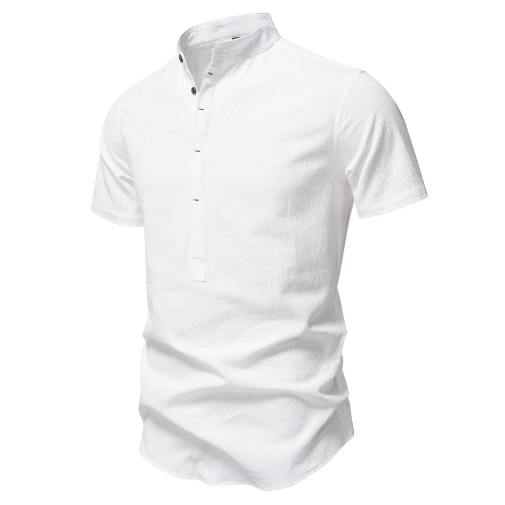 Herren Henley-Shirt Kurzarm Modern mit Knöpfen