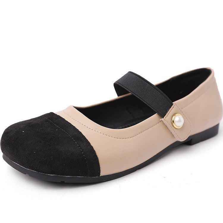 Damen Ballerinas Elegante Perlen Schuhe Modern