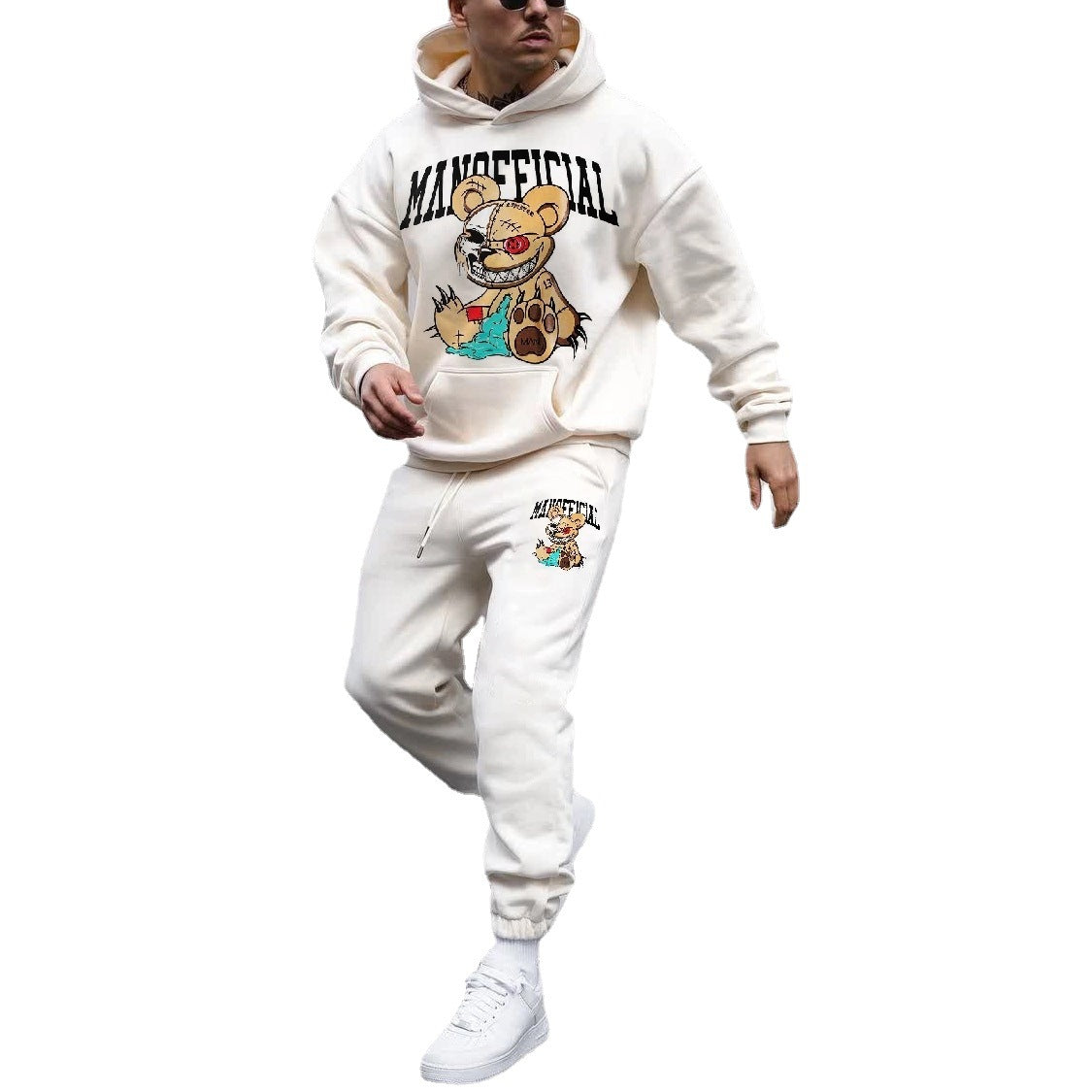 Herren Sportoutfit Set Hoodie Jogginghose Casual