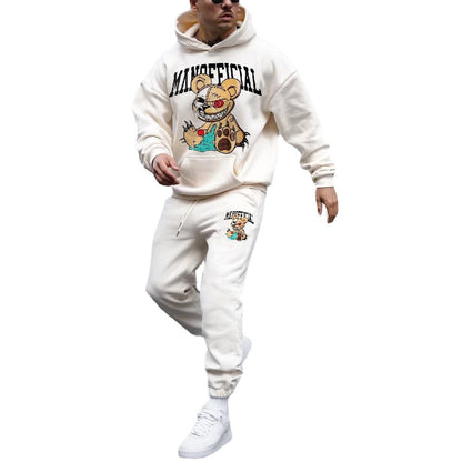 Herren Sportoutfit Set Hoodie Jogginghose Casual