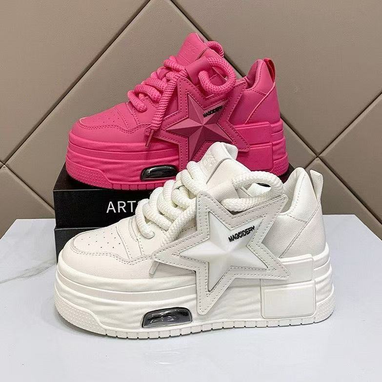 Damen Sneaker Chunky Sternen-Design Komfort Sohle - BerlinGlamour