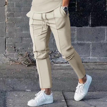 Herren Jogginghose Elegant Sportlich Schwarz