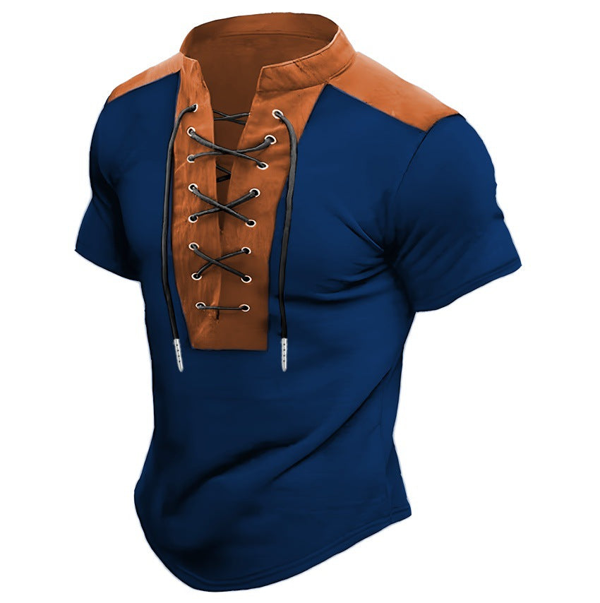 Herren T-Shirt Kurzarm Freizeit Oberteil Modern