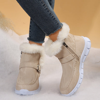 Damen Winterstiefel Warm Komfortabel mit Kunstfell