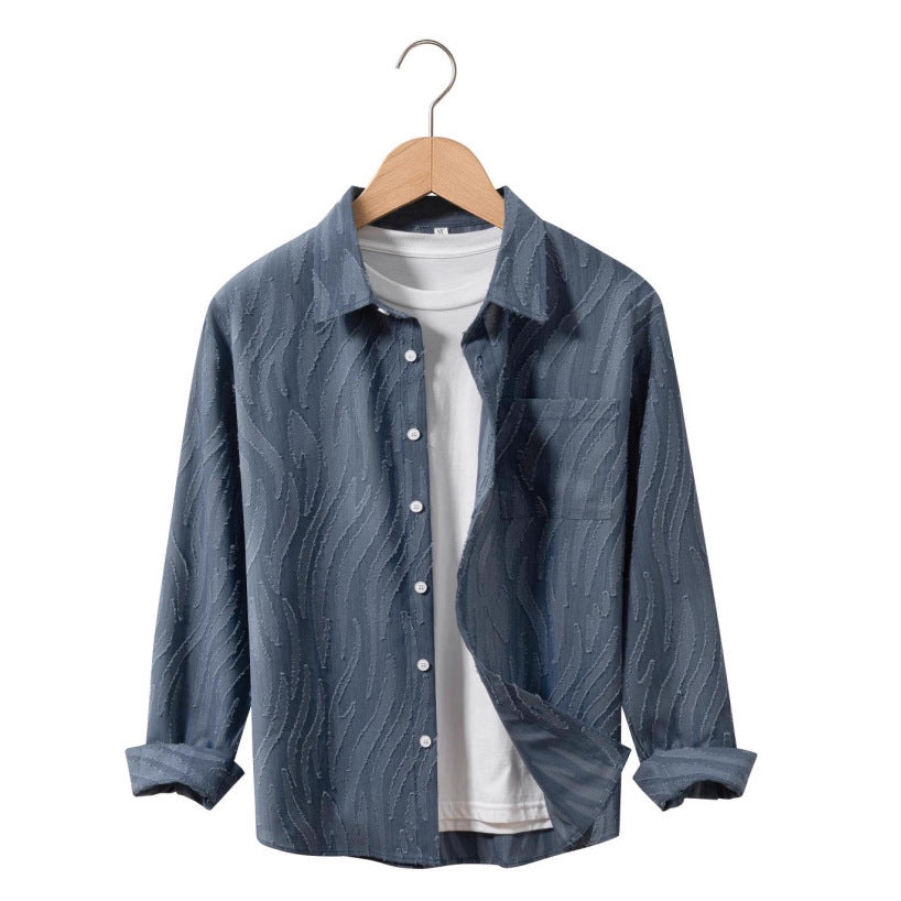 Herren Hemdjacke Lässig Design Modern