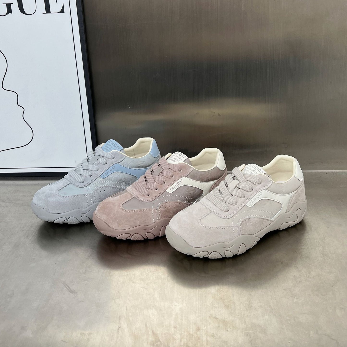 Damen Sneaker atmungsaktiv Laufsohle Stabil Mode