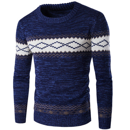Herren Strickpullover Norwegermuster Modern Warm