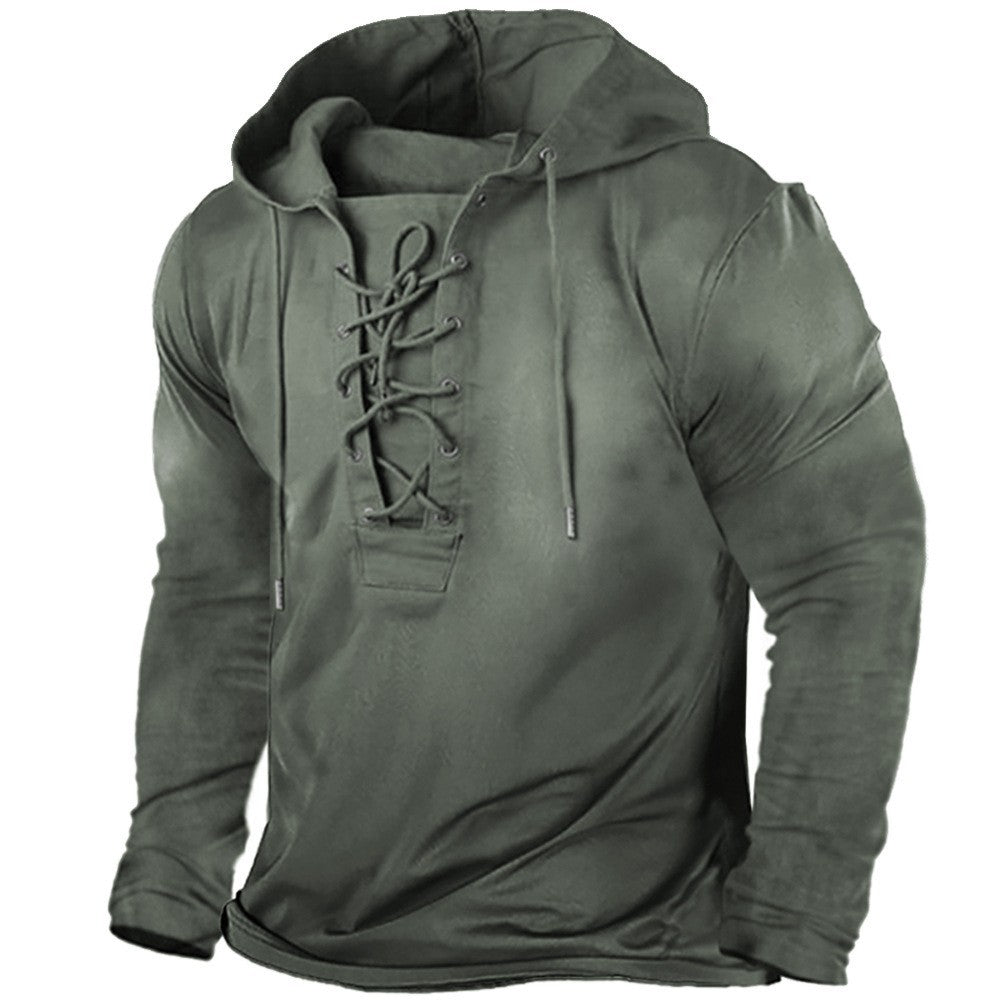 Herren Kapuzenpullover Warm Schnürdesign Modern