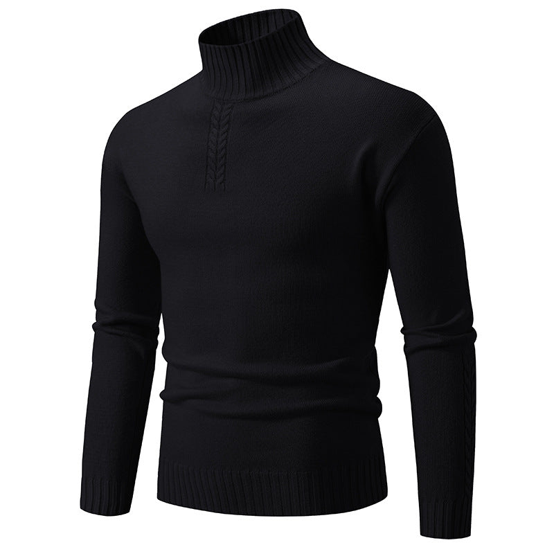 Herren Rollkragenpullover Grobstrick Warm Übergröße