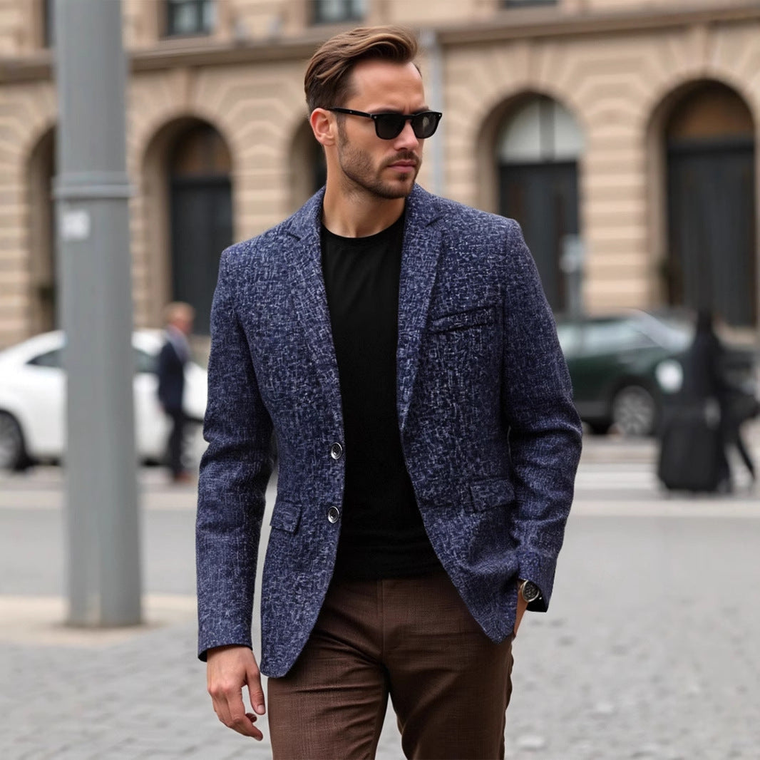 Herren Blazer Elegant Modern Strukturiert Polyester - BerlinGlamour