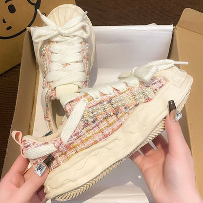 Damen Sneaker Modisch mit Weicher Sohle und Einzigartigem Design