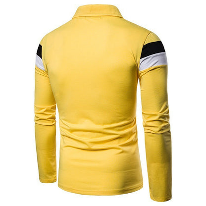 Die modische Langarm Polo-Shirt mit Blockstreifen-Design ist ein stylisher und bequemer Artikel, der perfekt zu jedem Anlass passt. Der Polo-Shirt ist aus hochwertigem Material gefertigt und bietet einen h