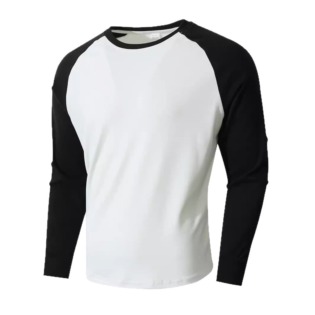 Herren Sportshirt Langarm Raglan Ärmel Modern