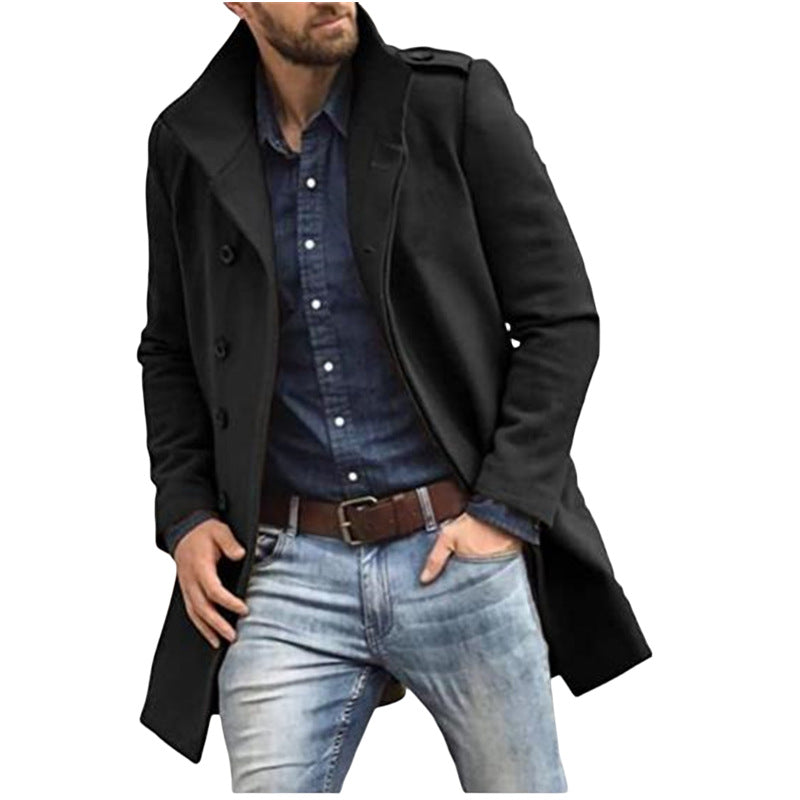 Herren Trenchcoat Klassisch Modern Schnitt Wasserabweisend