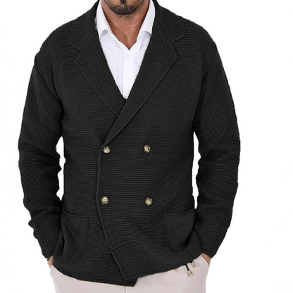 Herren Strickjacke Mit Schalkragen Modern Knöpfe