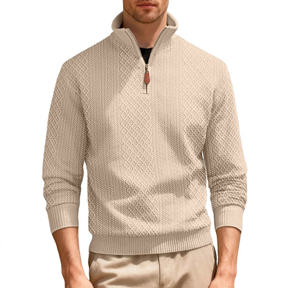 Herren Pullover Lässig Stehkragen Strick Qualität